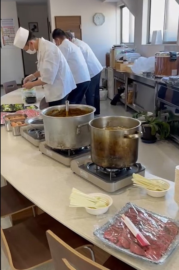 ビュッフェの準備
